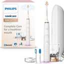 Philips Sonicare DiamondClean Smart 9500 Electric Toothbrush - Sonic Toothbrush with App, Pressure Sensor, 15 Brushing Settings, Replacement Reminder, USB Charging Travel Case, Rose Gold, HX9923/61