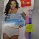Hanes Womens Underwear Briefs, 6-Pack, Pure Comfort Organic Cotton Brief Panties, Full Coverage, Size 6/M