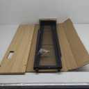 Entryway Table with Power Outlet, 43" Farmhouse Industrial Narrow Console Table with storage shelf, 2 USB and 2 Sockets Sofa Table for Entrance, Living Room and Hallway with long Power Cord, Beechwood