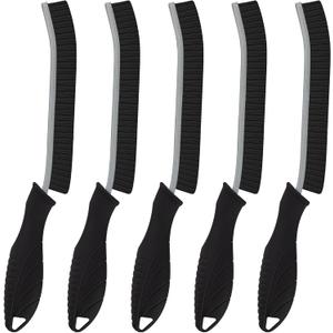 5 x Cleaning Brush, 5 Pcs Hard Bristle Crevice Cleaning Brush, Grout Brush, Scrub Brush for Tile Grout Crevice, Gap Cleaning Tools for Bathroom Kitchen Toilet Window Track (5, Black)