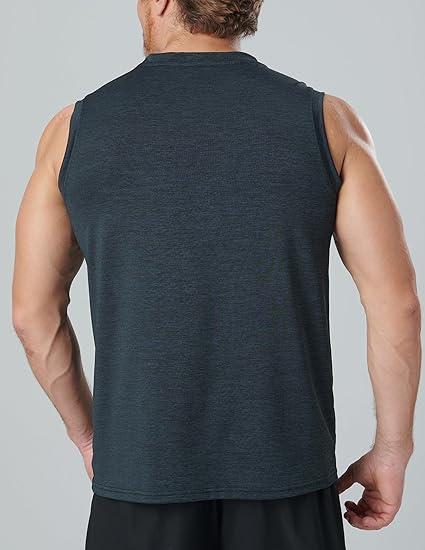 Liberty Imports Pack of 3 Men's Stretch Cool Dry Muscle Tank Tops Athletic Crewneck Sleeveless Workout Shirts 4XT