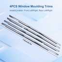 4-Piece Car Door Moulding Trim Weatherstrip Window Seal for Toyota with Camry 2002-2006 - Includes Electroplated Seal Trims 75710-33080, 75720-33080, 75730-33080, 75740-33080