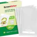 Bonsenkitchen Vacuum Sealer Bags, 50 Quart 8" x 12" Precut Food Sealer Bags, Commercial Grade, BPA Free, Heavy Duty, Customized Size Vacuum Bags for Vac Storage, Meal Prep or Sous Vide Cooking, VB12