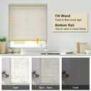 LazBlinds No Drill 1" Vinyl Mini Blinds, 38" W x 64" H, Cream