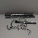 Curtain Rods for Windows 32-90 Inch, 1 Inch Adjustable Black Curtain Rod Set with Brackets, Easy Install