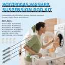 W10780045 WTW4816FW2 NTW4516FW2 NTW4605EW0 NTW4516FW1 WTW4800BQ1 Washer Suspension Rod Kit for Amana Whirlpool Kenmore WTW4800BQ0 RTW4516FW1 WTW4815EW0 NTW4516FW0 WTW4815EW1 WTW4816FW1 W10821951
