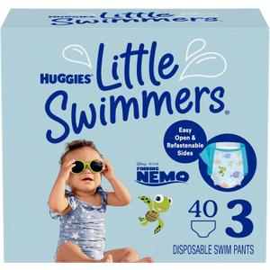 Huggies Little Swimmers Disposable Swim Diapers, Size 3 (16-26 lbs), 40 Ct (2 Packs of 20)