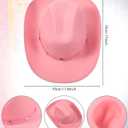 Yaomiao 70s Hippie Womens Fringe Vest Western Felt Cowgirl Hat Cowgirl Costume Rivets Sleeveless Faux Suede Tassels Jacket (Pink, M)