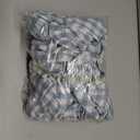 KKJIAF 2 Pcs Plaid Ruffle Pillow Case Standard Size, Cotton Gingham Ruffled Euro Sham Pillow Covers 20x26 Inch, Linen Feel Plaid Bed Pillow Shams with Envelope Closure for Sofa Bed (Dusty Blue Plaid)