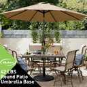 T&Jero 42 lb Round Heavy Duty Patio Market Table Umbrella Base Stand Weight for Outdoor, Black