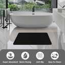 THMINS 2 Pack Extra Large Stone Bath Mat, 32''x20'' Non-Slip Diatomaceous Earth Stone Bath Mat, Super Absorbent Quick Drying for Bathroom, Easy to Clean, 31.5x19.7''