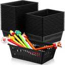 Sherr 36 Pack Classroom Storage Basket Small Plastic Basket for Organizing Crayon Pencil Container Storage Bin Tray Holder for Paper Shelf Back to School Office Supply 6.1" l x 4.3" w x 2.4" h(Black)