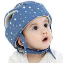 Baby Helmet Toddler Children Headguard Infant Head Cushion Protective Harnesses Cap Soft Adjustable Kid Hat Head Protector (Starry Blue) One Size