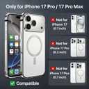 Metal Magnetic Case for iPhone 17 Pro Max [Compatible with MagSafe] Slim Aluminum Bumper Anti-Scratch Lining, Original Metal Texture Military Shockproof Cover (Silver, for iPhone17 ProMax)