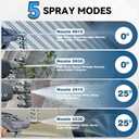 M MINGLE 4 in 1 Pressure Washer Nozzle, Downstream Soft Wash Nozzle Kit, All Metal 4 Way Washing Tip Holder, 1/4" Quick Connect for House Wash Gutter Cleaning
