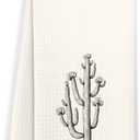 Vintage Western Cactus Kitchen Towels, Western Desert Dish Tea Towels for Kitchen Decor, Country Western Southwestern Hand Towels for Bathroom, Cactus Bathroom Decor, 16x24 Inch