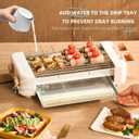 Electric Hot Dog Roller 6 Rollers,3 in 1 Indoor Grills Portable with Non-stick & Smokeless Removable Grill & BBQ Griddle Plate,Stainless Sausage Grill Cooker Machine, for Family party Use
