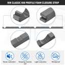 Pushglossy 30 Pcs 9 in Outside Metal Roof Foam Closure Strips Classic Rib Profile Foam for Metal Roofing R Panels 3 ft Long Corrugated Metals Roof Closure Strips Weatherproof Seal to Block Gaps, Noise