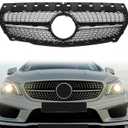 CLA 250 Grill Cla Front 250 Grille for Mercedes Benz W117 Diamond CLA180 CLA200 CLA250 CLA45 AMG 2013-2019 Black