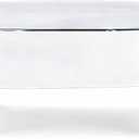 Fully Transparent Crystal Clear Oval Table Cover-Table Protector - Heavy Duty Vinyl PVC Plastic  100% Water Proof  Oil Spill Proof (Clear-Without lace Edges, 60"X104" inches, Pack of 1)