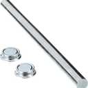 Attwood 11283-3 Roller Shaft Set  with Pal Nuts, Solid Zinc-Plated Steel, 9 1/4-In. Long for 8-in. Roller (One Size)