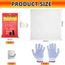 Macarrie 20 Pack Emergency Fire Blanket Bulk with Hooks and Gloves 40''x 40'' Commercial Fire Suppression Fiberglass Safety Fireproof Blanket Survival for Restaurant School Kitchen Donation Supply