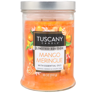 Tuscany® Limited Edition Scented Jar Candle Mango Meringue, 18 ounces