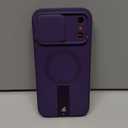 SURITCH for iPhone 17 Pro Max Case with Camera Control Cover, Camera Cover and Adjustable Kickstand, Compatible with MagSafe, Shockproof Bumper Protective Cases 6.9 Inch, Dark Purple