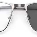 FEISEDY Classic Blue Light Reading Glasses Men,Metal Frame Readers with Spring Hinge, Anti Glare Eyeglasses for Reading B0337