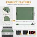 GASHELL Noodle Board Stove Cover with Handles, Multiple Stove Top Cover Board for Electric/Gas Stove Top(Forest Green), 22 inches x 29.5 inches