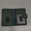 SHIELDON for Mag Safe Wallet Genuine Leather Strong Magnetic Card Holder, Slim RFID Blocking 6 Card Slots with ID Window Compatible with iPhone 17/16/15/14/13/12 Series & Magnetic Case - Evergreen