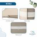 Outdoor Waterproof Pillow Covers Decorative Stripe Cushion Cover in Brown & Beige for Patio, Garden and Balcony 5050 cm - 20x20 in, 2 Pack