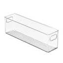 mDesign Plastic Kitchen Organizer - Storage Holder Bin with Handles for Pantry, Cupboard, Cabinet, Fridge/Freezer, Shelves, and Counter - Holds Canned Food, Snacks, Drinks, and Sauces - 8 Pack - Clear