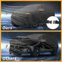 Car Cover Waterproof All Weather Sun Rain Protection Full Exterior Cover for Subaru Crosstrek Black with Left Side Zippers