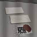 2 PCS Water Absorbent Diatomite Coasters (9.5" x 4"), Grooved Design, Water Absorbing Stone Used for Hand Soaps & Plants & toiletries in The Modern Home (Dark Grey)