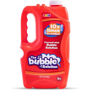 JOYIN 32 oz Bubble Solution Refills (Close to 1L/ 2.5 Gallon), Concentrated Solution for Bubble Machine, Wands, Blower, Easter (Red) JOYIN 32 oz Bubble Solution Refills (Close to 1L/ 2.5 Gallon), Concentrated Solution for Bubble Machine, Wands, Blower, Easter (Red)