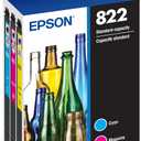 EPSON 822 DURABrite Ultra Ink Standard Capacity Color Cartridge Combo Pack (T822520-S) Works with WorkForce Pro WF-3820, WF-3823, WF-4820, WF-4830, WF-4833, WF-4834