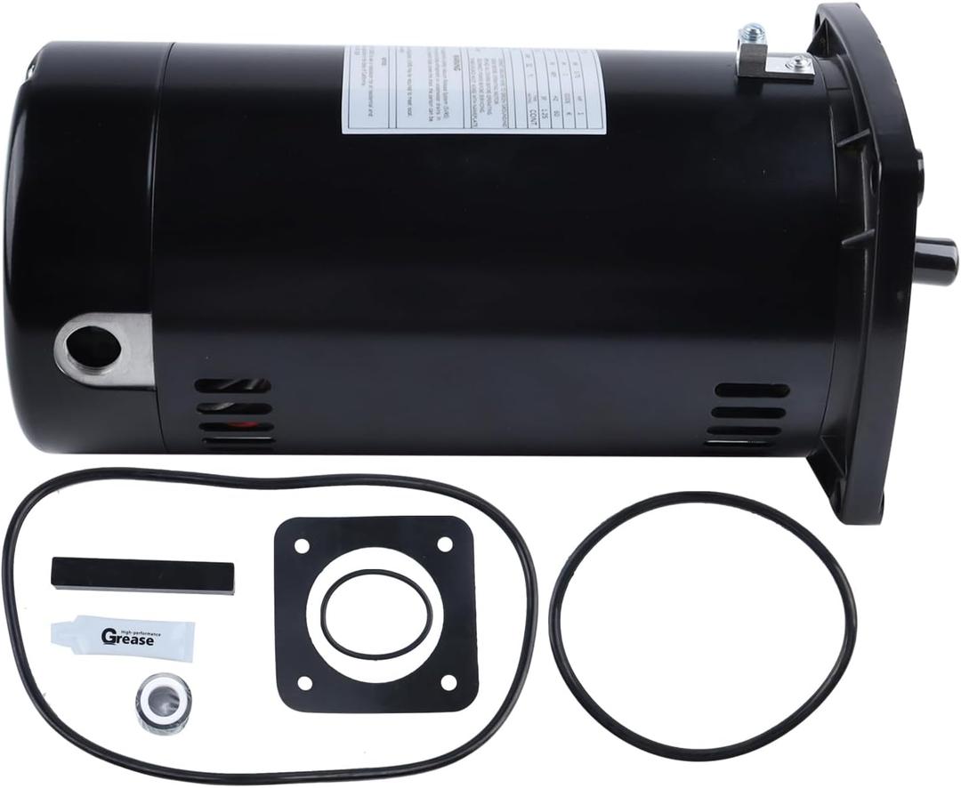 FEIDKS USQ1102 Pool Pump Motor - Fit for Sta-Rite Dura-Glas & Max-E-Pro, 115/230V Square Flange, 1HP with GO-KIT-79