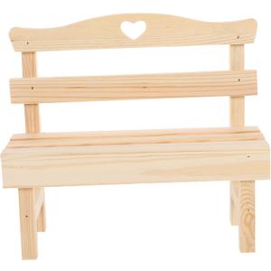 Toyvian 1pc Miniature Bench Decor Creative Photography Prop for Dollhouses Charming Pine Figurine for for Display Gifting