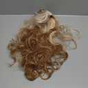 26 Inches Light Blonde Mix Strawberry Blonde Wigs for Women Long Wavy Middle Part Wig Natural looking Synthetic Fluffy Hair for Cosplay,Halloween,Daily Use