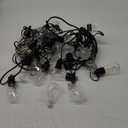 addlon 48FT(2FT Space) LED Outdoor String Lights with 24 Edison Shatterproof Bulbs, Heavy-Duty and Weatherproof Strand, Commercial Grade Patio Lights, Decorative for Garden or Patio, Black