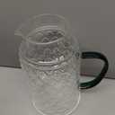 Buaic Glass Pitcher with Lid, 2 PACK 68 oz/2 Liter Vintage Water Pitcher, Clear Borosilicate Glass Water Carafe for Cold Brew, Coffee, Lemonade, Iced Sun Tea,Beverage, Milk, Heat Resistant