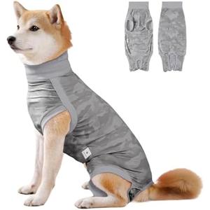 Coppthinktu Dog Onesie for Surgery Female, Breathable Dog Surgery Spay Recovery Suit, Dog Cone Alternative, XL Sizes,GreyPolyester Blend