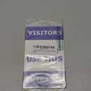 Tough Blue & White "Visitors Please Use This Entrance" Sign - 140mm x 90mm (5.5" x 3.5") with High Strength Self-Adhesive Backing | Weatherproof UV Printed Rigid Plastic for Easy Installation