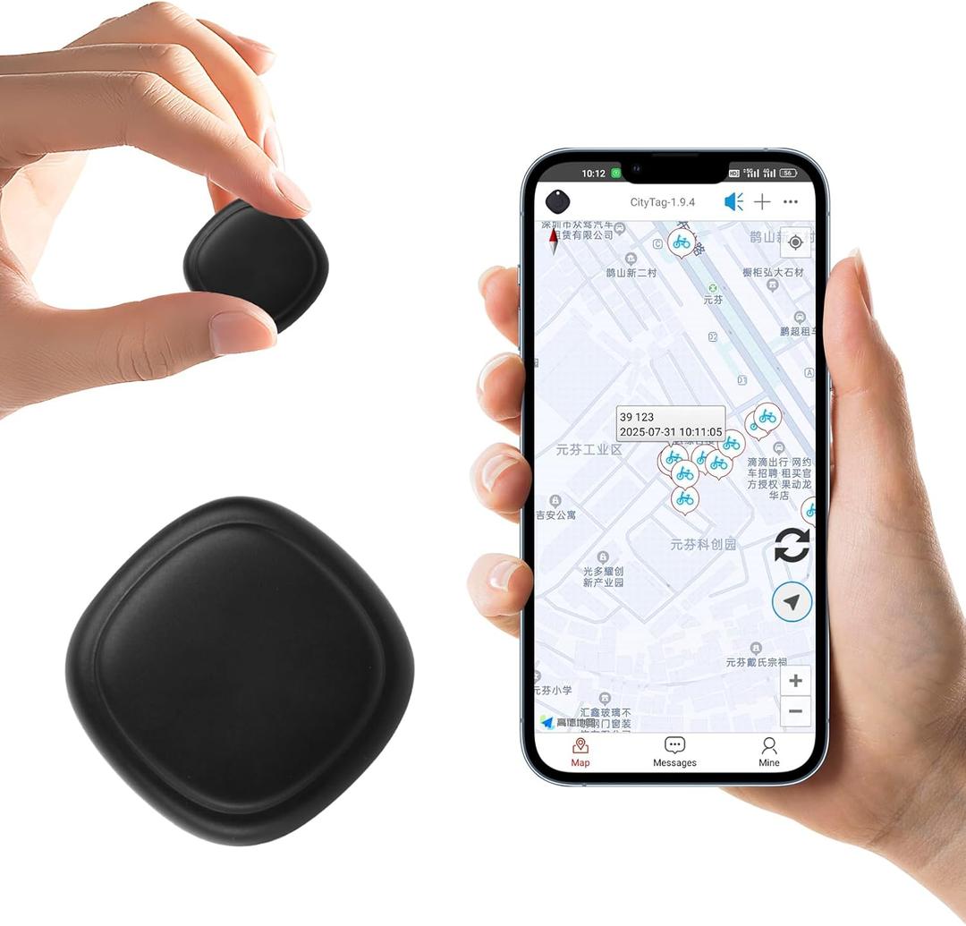 Owfeel Mini GPS Tracker for Vehicles, Magnetic Global Coverage Tracker Tag for Vehicles, Kids, Elderly, History Route Playback, No Monthly Fee or Subscription, Car Tracker for Android & iOS