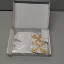 FEIYI 20 PCS Candy Boxes, 3 In 1 White Favor Boxes With Floral Decor, White Thank You Tags Gift Wrapping For Wedding Birthday Baby Shower Decorations Party -2.55x2.55x2.55''
