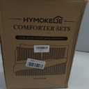 HYMOKEGE Light Grey Queen Comforter Set Seersucker 7 Pieces, All Season Luxury Bed in a Bag for Bedroom, Bedding Set with Comforters, Sheets, Pillowcases & Shams