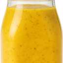 kitchentoolz Salad Dressing Shaker Bottle – 12oz Carafe Glass Bottle with Silicone Pour Spout and Tamper-Proof Lid for Sauces and Marinades - Salad Dressing Dispenser Container