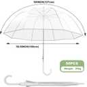 50 Pack Clear Umbrella Wedding Bubble Dome, Transparent Bridal Umbrellas for Weddings, 52 Inch Large Clear Umbrellas for Rain with Auto Open Windproof Stick Canopy for Outdoor Events