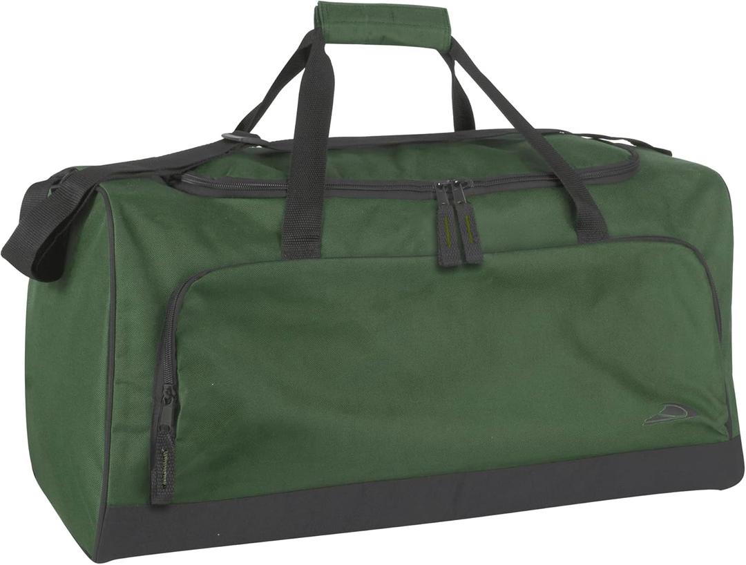 Lightweight Canvas Duffle Bags for Men & Women For Traveling, the Gym, and as Sports Equipment Bag/Organizer (Green)